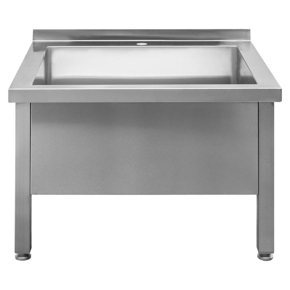 Spalator inox de podea pentru vase mari, 70x60x50 cm, 1 cuva 59x59xH30 Bazin gastronomic sudat cu o