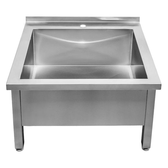 Spalator inox de podea pentru vase mari, 70x60x50 cm, 1 cuva 59x59xH30 Bazin gastronomic sudat cu o