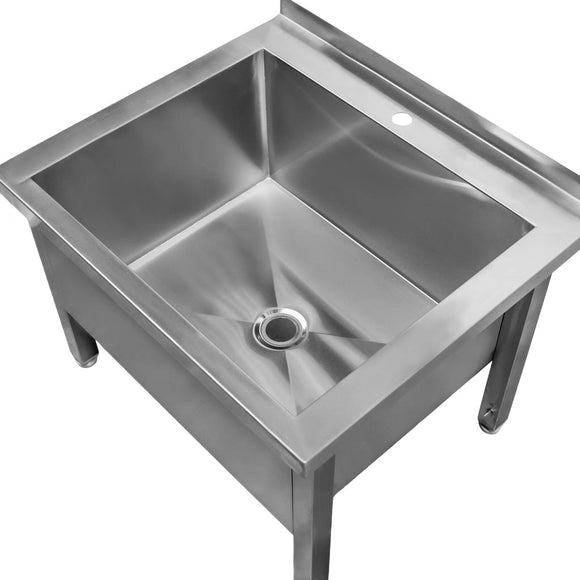 Spalator inox de podea pentru vase mari, 70x60x50 cm, 1 cuva 59x59xH30 Bazin gastronomic sudat cu o