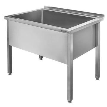 Spalator inox pentru vase mari, 100x70x85 cm, 1 cuva 89x57xH40 cm Bazin gastronomic sudat cu o