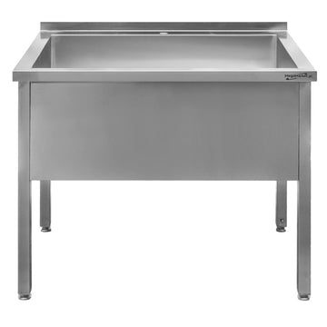 Spalator inox pentru vase mari, 100x70x85 cm, 1 cuva 89x57xH40 cm Bazin gastronomic sudat cu o