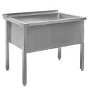 Spalator inox pentru vase mari, 100x70x85 cm, 1 cuva 89x57xH40 cm Bazin gastronomic sudat cu o