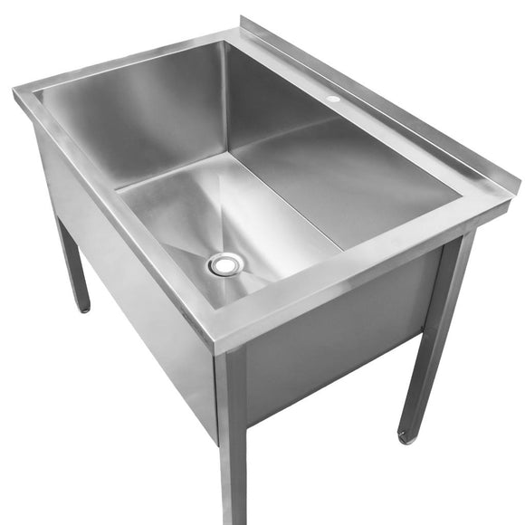Spalator inox pentru vase mari, 120x70xH85 cm, 1 cuva 109x57xH40 cm