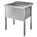 Spalator inox pentru vase mari, 70x70xH85 cm, 1 cuva 59x57xH40 cm