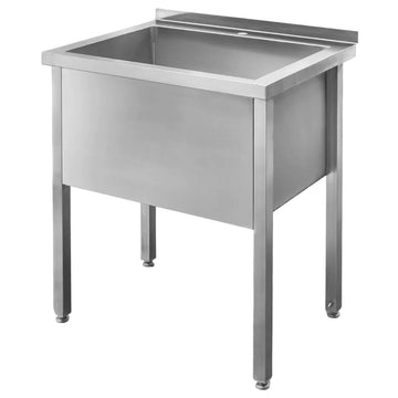 Spalator inox pentru vase mari, 70x70xH85 cm, 1 cuva 59x57xH40 cm