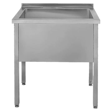Spalator inox pentru vase mari, 70x70xH85 cm, 1 cuva 59x57xH40 cm
