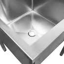 Spalator inox pentru vase mari, 70x70xH85 cm, 1 cuva 59x57xH40 cm