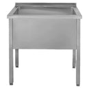 Spalator inox pentru vase mari, 80x60xH85 cm, 1 cuva 69x47xH40 cm