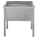 Spalator inox pentru vase mari, 80x70xH85 cm, 1 cuva 69x57xH40 cm