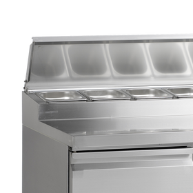 SS1435-SS304, 320 l, 2 la 10, 3 uși solide cu balamale, Asistat de ventilator, 175 W, Gama de mese pentru prepararea