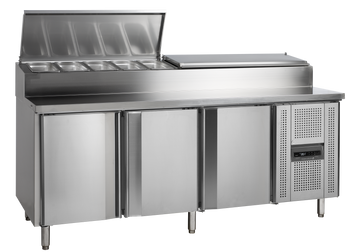 Saladeta frigorifica inox, 497 l, +2/+10C, 3 usi Tefcold – saladeta frigorifica inox pentru bucatarie profesionala si preparare salate