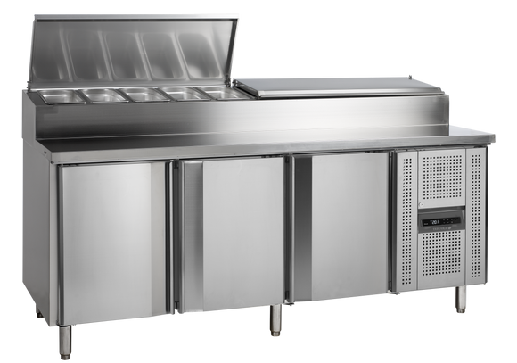 Saladeta frigorifica inox, 497 l, +2/+10C, 3 usi Tefcold – saladeta frigorifica inox pentru bucatarie profesionala si preparare salate