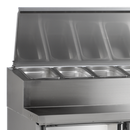 Saladeta frigorifica inox 497 l vedere laterala Tefcold – saladeta frigorifica inox pentru bucatarie profesionala si preparare salate