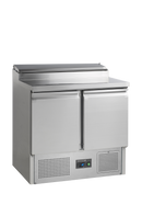 SS920-SS304, 201 l, 2 to 10 C, 2 uși solide cu balama, Asistata de ventilator, 155 W, Gama de mese de preparare