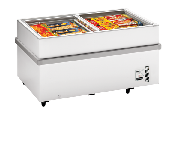 Congelator expunere supermarket alb SSF150, 459 l, -24/-18C Tefcold – congelator de expunere pentru supermarket si magazine alimentare