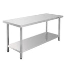 Masa inox 160x70xH85 cm, cu 1 polita-3