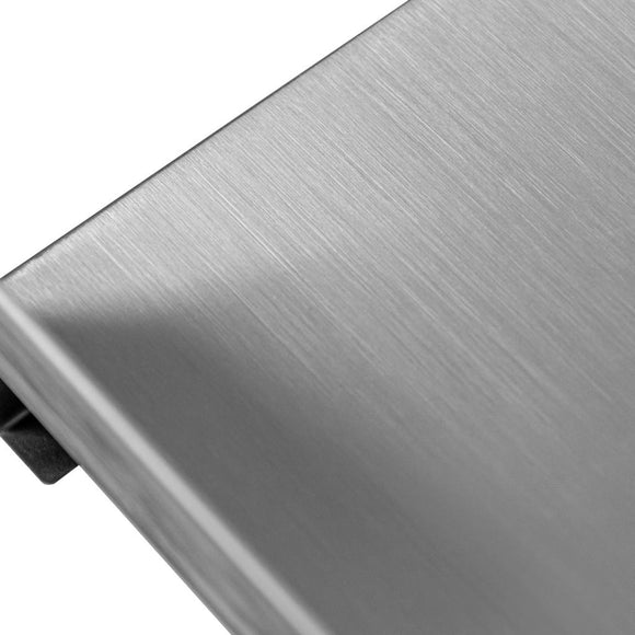 Masa inox 200x70xH85 cm, cu inaltator la peret si 1 polita - imbinari sudate