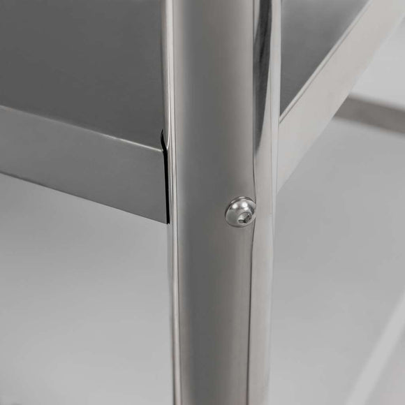 Masa inox 100x70xH85 cm, cu 2 polite