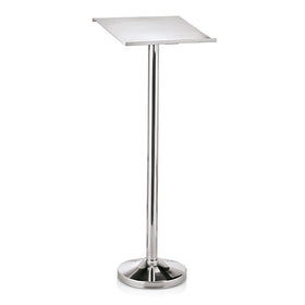 Suport meniu, stand prezentare inox,44x34xH118 cm html Suport meniu elegant și