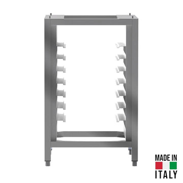 Suport pentru cuptor Tecnodom PS6095 cu port-tavi pentru 7 tavi (GN 2/3 / 44,2x32,5 cm / 48x34,5 cm), H 95 cm - Made in Italy