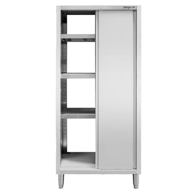 Dulap gastronomic de trecere 2 usi 80x50x200 cm inox