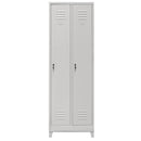 Dulap vestiar BHP cu baza cu picioare 2 usi cu compartimente S-60 cm gri-1