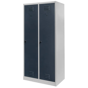 Dulap BHP vestiar 2 usi S-80 cm gri/front grafit