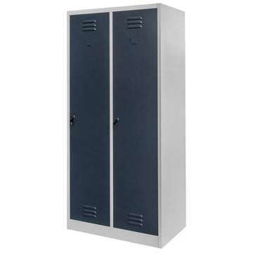 Dulap BHP vestiar 2 usi S-80 cm gri/front grafit