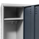 Dulap BHP vestiar 2 usi S-80 cm gri/front grafit-8