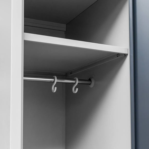 Dulap BHP vestiar 2 usi S-80 cm gri/front grafit