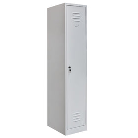 Dulap BHP pentru haine 1 usa S-36 cm gri - 0