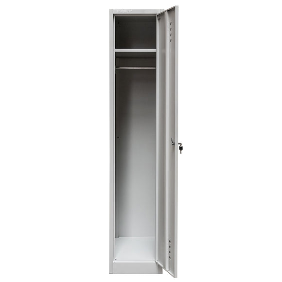 Dulap BHP pentru haine 1 usa S-36 cm gri