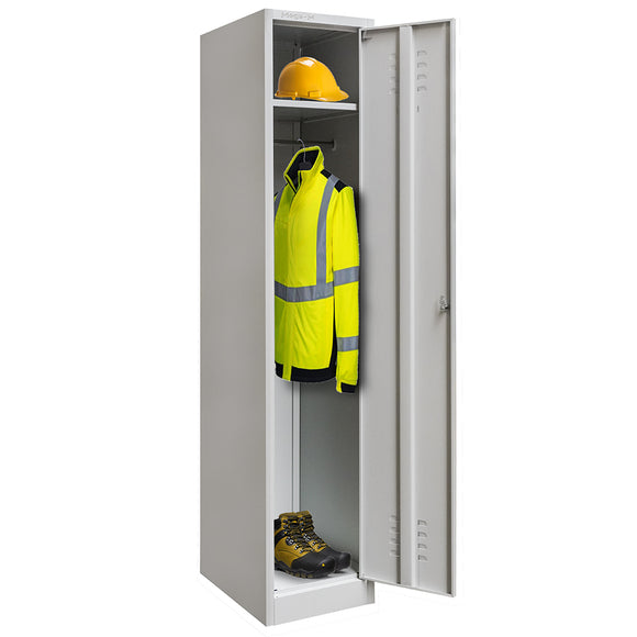 Dulap BHP pentru haine 1 usa S-36 cm gri