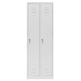 Dulap BHP pentru haine 2 usi S-60 cm gri