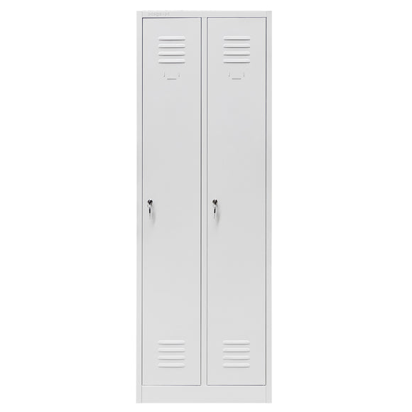 Dulap vestiar metalic 2 usi, latime 60 cm gri - LIVRARE PE PALET