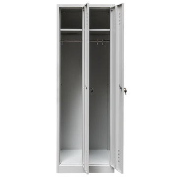 Dulap BHP pentru haine 2 usi S-60 cm gri - 0