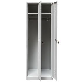 Dulap vestiar metalic 2 usi, latime 60 cm gri - LIVRARE PE PALET - 0
