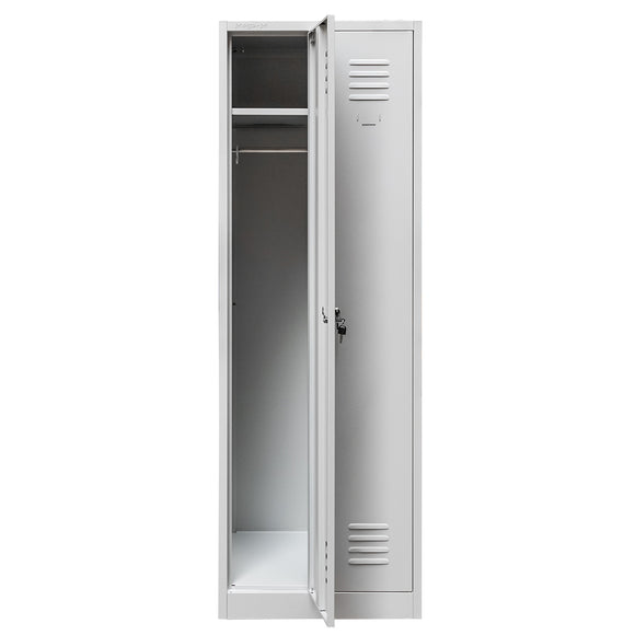 Dulap vestiar metalic 2 usi, latime 60 cm gri - LIVRARE PE PALET
