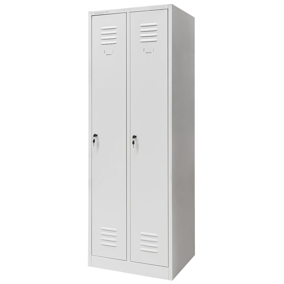 Dulap BHP pentru haine 2 usi S-60 cm gri