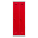 Dulap  vestiar 2 usi,  latime, 60 cm gri/fata rosie - LIVRARE PE PALET-5