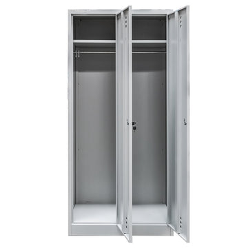 Dulap BHP pentru haine angajati 2 usi S-80 cm gri - 0