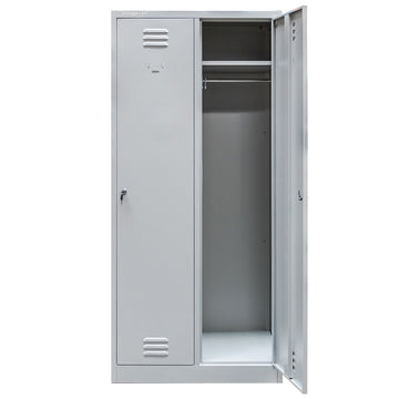 Dulap vestiar BHP 2 usi S-80 cm gri expediere pe palet - 0