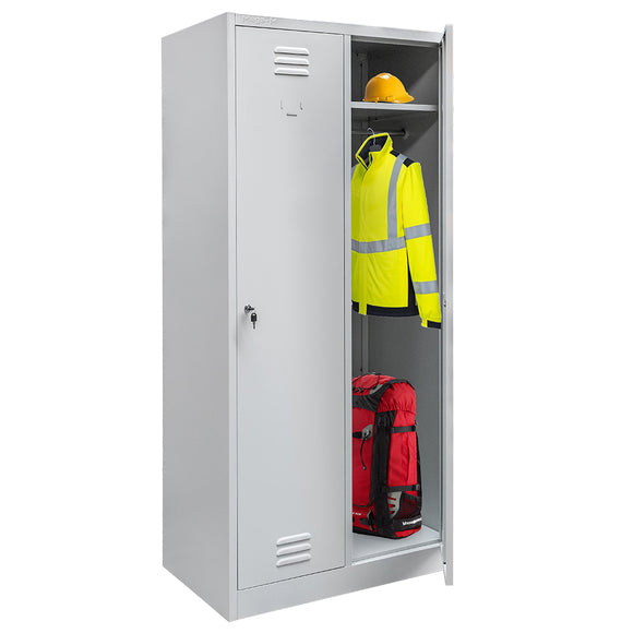 Dulap vestiar BHP 2 usi S-80 cm gri expediere pe palet