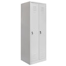 Dulap vestiar BHP 2 usi cu compartimente S-60 cm gri-2