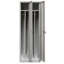 Dulap vestiar BHP 2 usi cu compartimente S-60 cm gri-3