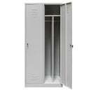 Dulap BHP pentru haine angajati 2 usi cu compartimente S-80 cm gri-3