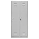 Dulap vestiar metalic 2 usi, latime 80 cm gri - LIVRARE PE PALET-1