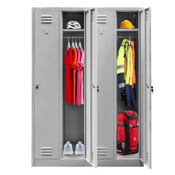 Dulap vestiar BHP pentru angajati 4 usi S-120 cm - 0