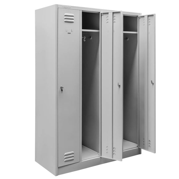 Dulap vestiar BHP pentru angajati 4 usi S-120 cm