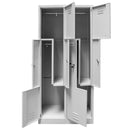 Dulap vestiat metalic 4 usi tip L,  latime 80 cm gri -  LIVRARE PE PALET-1